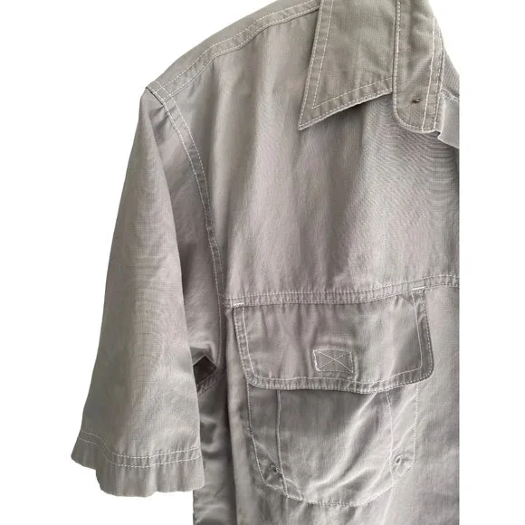 G. H Bass & Co Explorer Gray Men Short Sleeves Shirt Sz XL - Picture 5 of 5